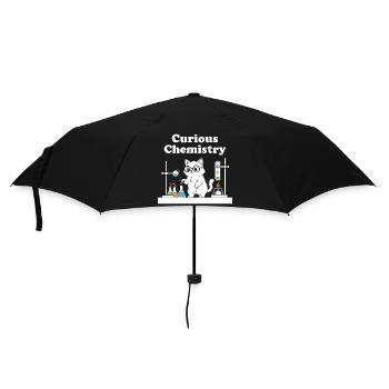 Curious Chemistry Cat - Umbrella (small) - black - Front