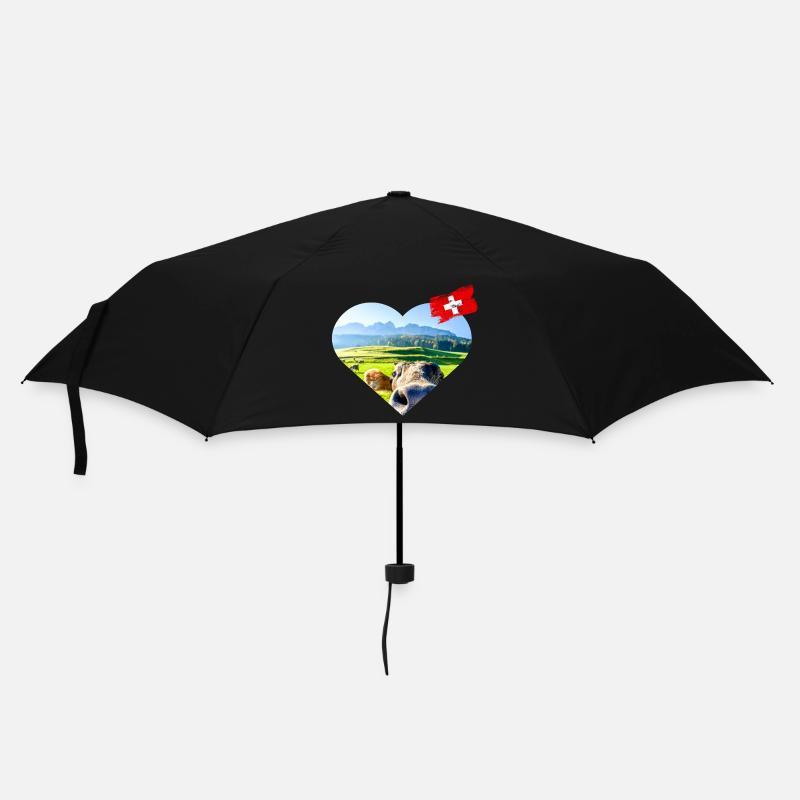 Avec amour Schweiz - Parapluie standard - noir