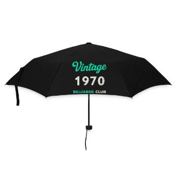 Vintage 1970 – Billiards Club Retro Birth Year - Umbrella (small) - black - Front