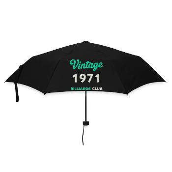 Vintage 1971 – Billiards Club Retro Birth Year - Umbrella (small) - black - Front