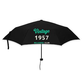 Vintage 1957 – Billiards Club Retro Geburtsjahr - Regenschirm (klein) - Schwarz - Vorne