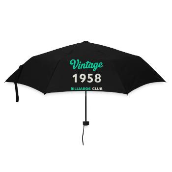 Vintage 1958 – Billiards Club Retro Birth Year - Umbrella (small) - black - Front