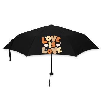 L’amour, c’est l’amour Lettres pastel - Parapluie standard - noir - Devant