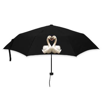 Silhouette Cœur de Cygne - Parapluie standard - noir - Devant