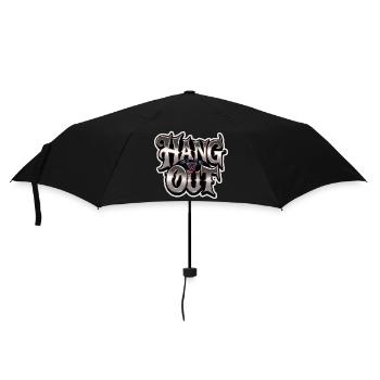  Hang Out Fledermaus Horror Spruch Für Dunklen - Regenschirm (klein) - Schwarz - Vorne