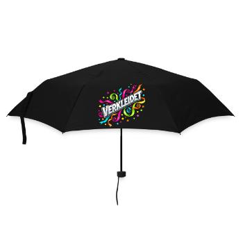 Verkleidet Konfetti Luftschlangen Karneval  - Regenschirm (klein) - Schwarz - Vorne