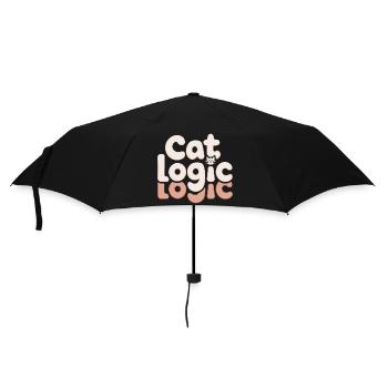 Cat Logic Funny Cat Saying for - Umbrella (small) - black - Front
