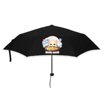 Ramen Katze Kanagawa Pastell - Regenschirm (klein) - Schwarz - Vorne