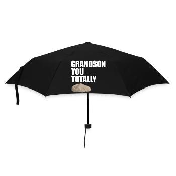 Petit-fils, tu es vraiment génial, Typographie de jeux de mots drôles - Parapluie standard - noir - Devant