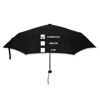 AZUBI (Meister) Checkliste - Regenschirm (klein) - Schwarz - Vorne