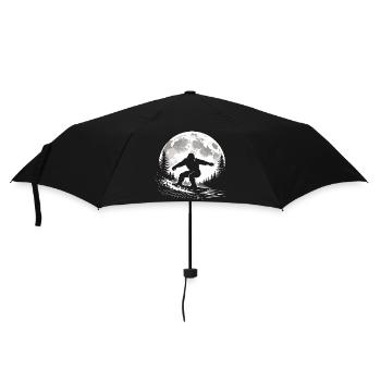Bigfoot Surfing - Umbrella (small) - black - Front