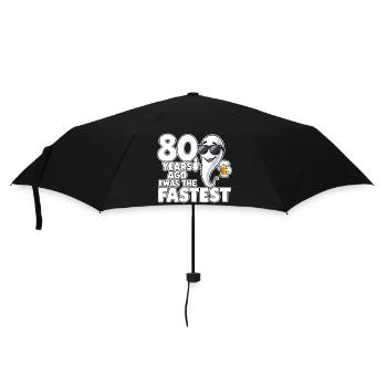 Il y a 80 ans, l’anniversaire le plus rapide et drôle - Parapluie standard - noir - Devant