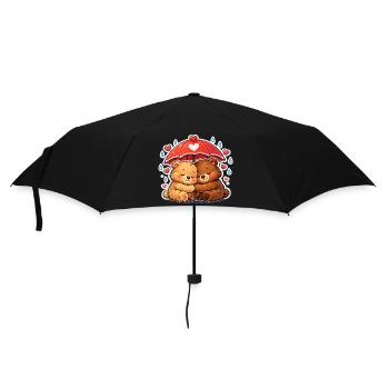 Cuddly bears under a red umbrella - Umbrella (small) - black - Front