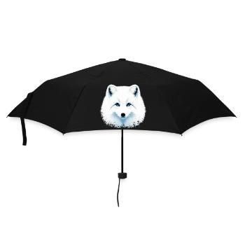 Polarfuchs - Regenschirm (klein) - Schwarz - Vorne