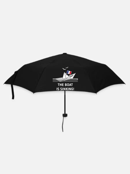 Das Boot sinkt! (Frankreich / NEG) - Regenschirm (klein) - Schwarz