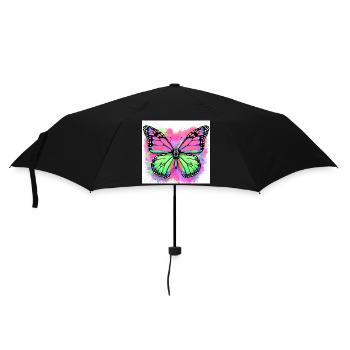 Schmetterling - Regenschirm (klein) - Schwarz - Vorne