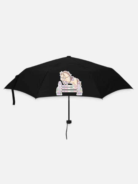 Pastel horse jumping obstacle - Umbrella (small) - black