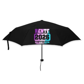 Rentner Rente 2026 - Regenschirm (klein) - Schwarz - Vorne