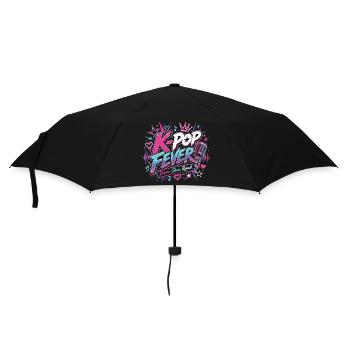 K-Pop Fever Dance Shine Repeat Motiv - Regenschirm (klein) - Schwarz - Vorne