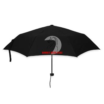 Horse in a circle with note Handle with Care - Umbrella (small) - black - Front