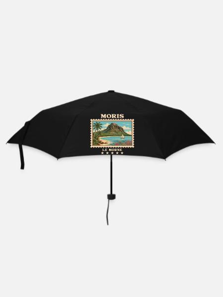 Mauritius Le Morne Vintage Reisemarke - Regenschirm (klein) - Schwarz