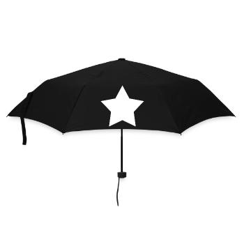 étoile blanche, étoile blanche - Parapluie standard - noir - Devant