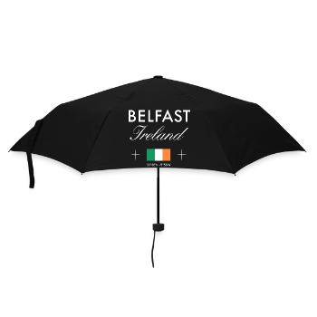 Belfast Northern Ireland Coordinates Travel Souvenir - Umbrella (small) - black - Front