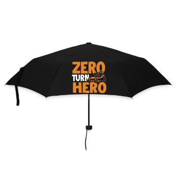Zero Turn Hero – Zero Turn Rasenmäher Rasenmäh-Papa - Regenschirm (klein) - Schwarz - Vorne