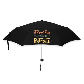 J'peux Pas J'Suis à la Retraite - Parapluie standard - noir - Devant