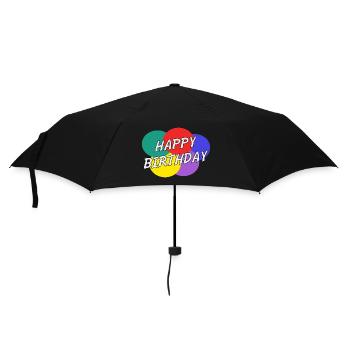 JAHRESTAG. ALLES GUTE ZUM GEBURTSTAG. ALLES GUTE ZUM GEBURTSTAG. - Regenschirm (klein) - Schwarz - Vorne