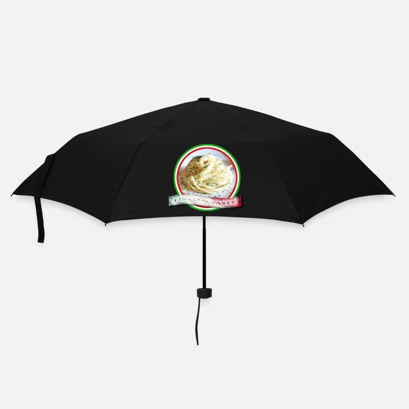 Spaghetti, italienischer Geschmack - Regenschirm (klein) - Schwarz