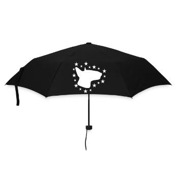 Bullterrier - Regenschirm (klein) - Schwarz - Vorne