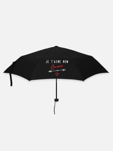 je t'aime mon amour avec un coeur - Parapluie standard - noir