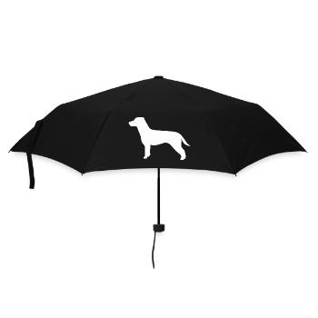 Jack Russell Terrier Silhouette - Regenschirm (klein) - Schwarz - Vorne