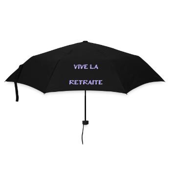 RETRAITE. RETRAITE. RETRAITEE. SENIOR. MAMIE. PAPY - Parapluie standard - noir - Devant