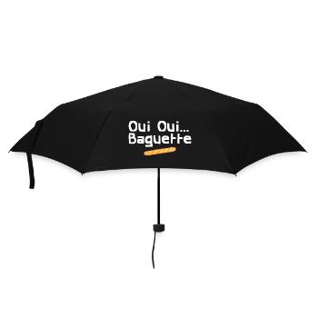 Oui Oui Baguette Expression Français Humour - Parapluie standard - noir - Devant