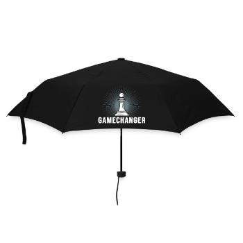 Chess Checkmate Shakhty with pawn - Umbrella (small) - black - Front