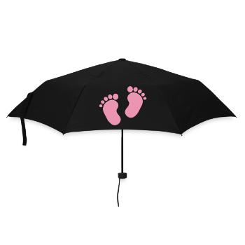 Bébé coeur bébé bébé pieds bébé doux cygne - Parapluie standard - noir - Devant