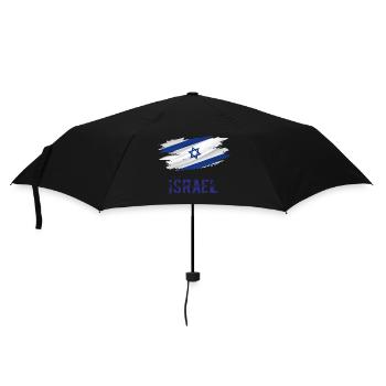 Flagge Patriot Geschenk Heimat Land Fahne Israel - Regenschirm (klein) - Schwarz - Vorne