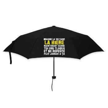 IMAGINE LA VIE SANS LA BIÈRE - Parapluie standard - noir - Devant