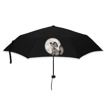Wölfchen - Regenschirm (klein) - Schwarz - Vorne