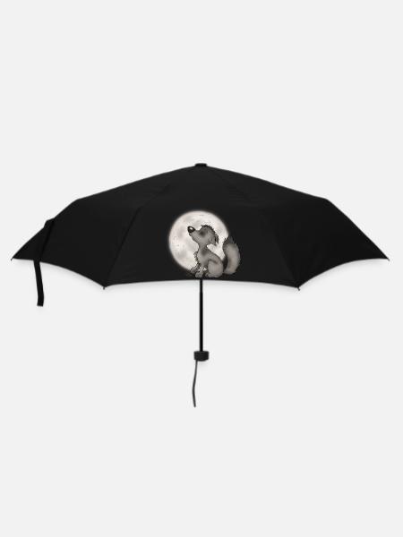 Wölfchen - Regenschirm (klein) - Schwarz