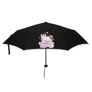 Kittykatacorn Einhornkatze - Regenschirm (klein) - Schwarz - Vorne