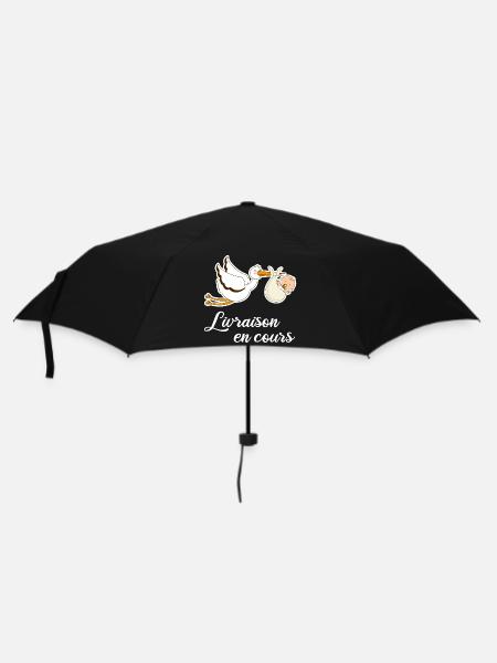 Livraison en cours cigogne grossesse - Parapluie standard - noir