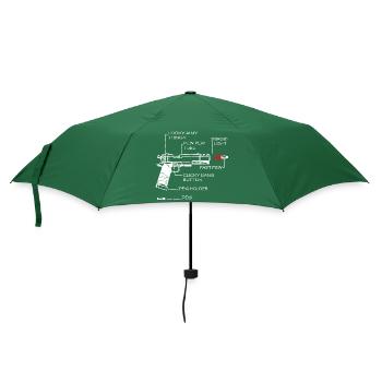 Schützenverein - Regenschirm (klein) - Flaschengrün - Vorne