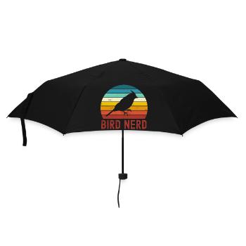Vogel Vögel - Regenschirm (klein) - Schwarz - Vorne
