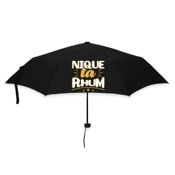 Nique ta rhum humour jeu de mot citation alcool - Parapluie standard - noir - Devant