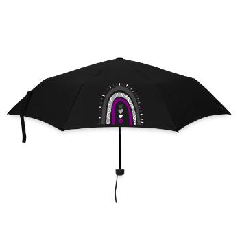 Boho Rainbow Ace Pride asexué - Parapluie standard - noir - Devant