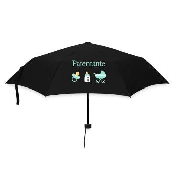 Patentante Taufe Geburt Junge - Regenschirm (klein) - Schwarz - Vorne
