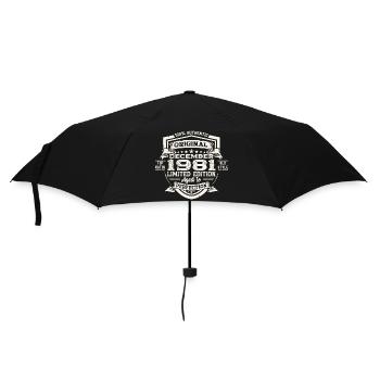 Original December 1981 41st birthday gift - Umbrella (small) - black - Front